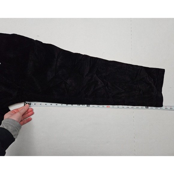 LL Bean Corduroy Pants womens Size 8 Petite Black Stretch Waist Straight Leg - Picture 7 of 10